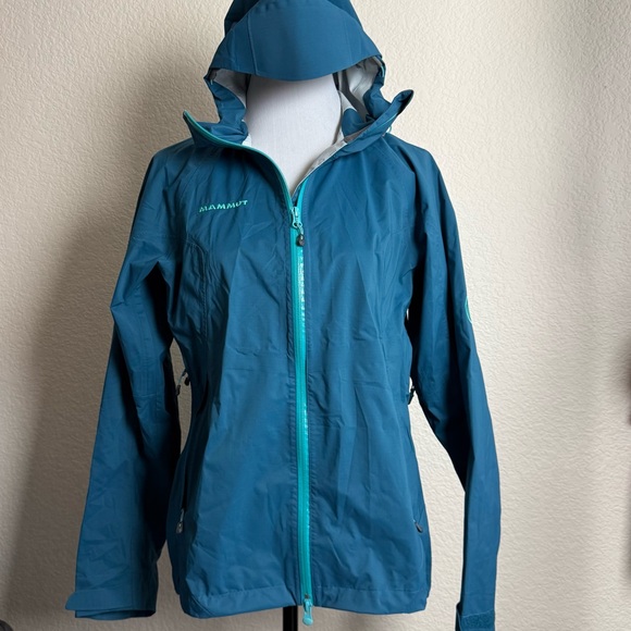 Mammut Jackets & Blazers - Mammut Drytech Premium Mountain Waterproof Jacket Medium Womens Blue Green New